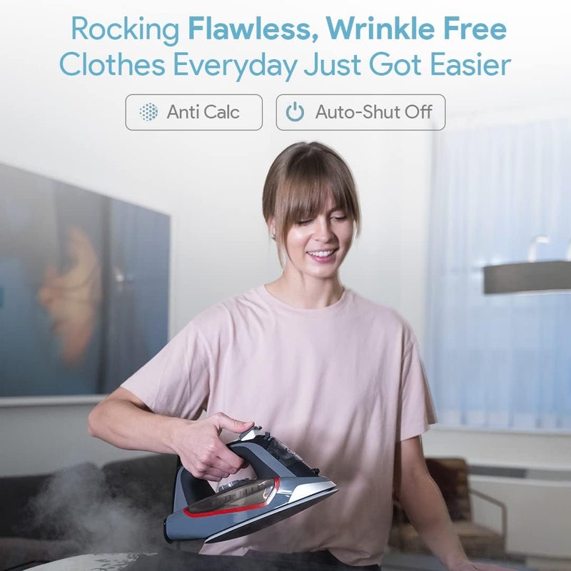 Bartnelli Pro Luxury Steam Iron for Clothes | New Powerful Steam Technology | Non-Stick Ceramic Soleplate, 1700 Watts with 3-Way Auto Shut Off, Premium Built Quality & Durability - Image 2